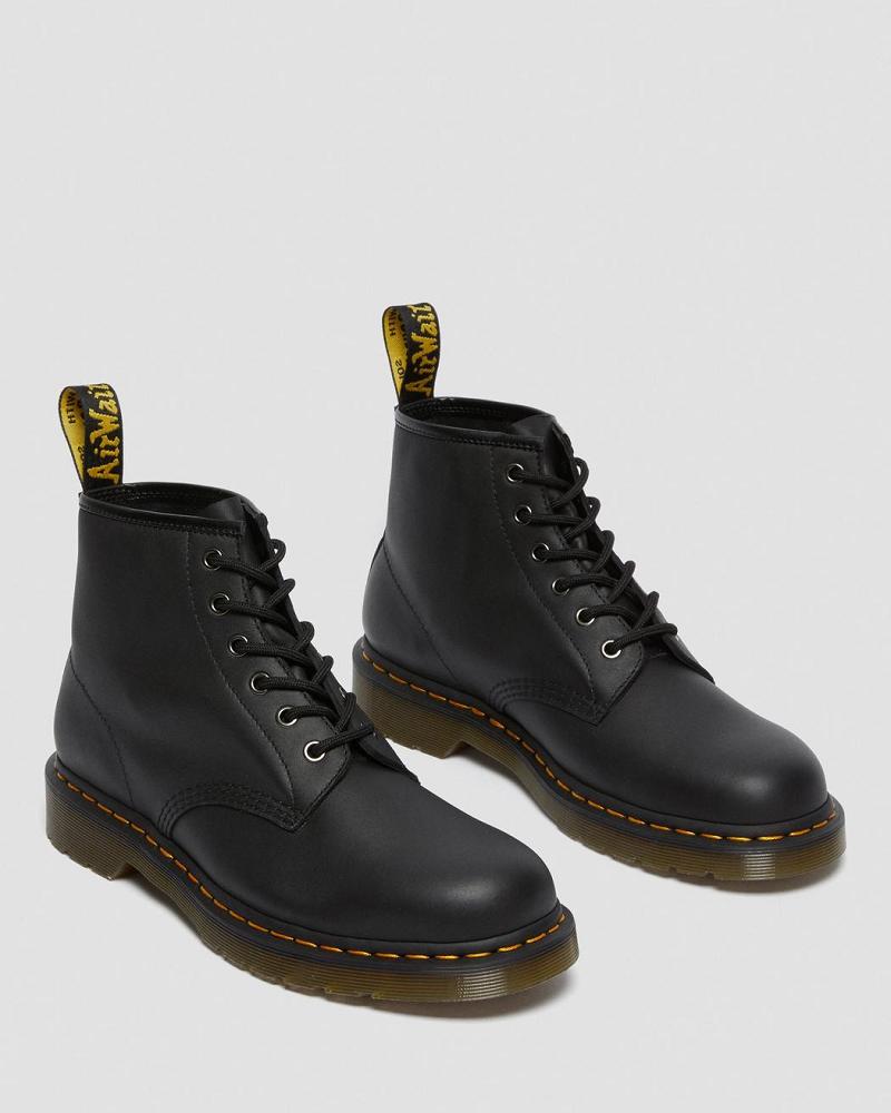 Black Women's Dr Martens 101 Leather Ankle Boots | CA 4OKI